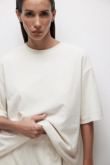 Футболка оверсайз из махровой ткани