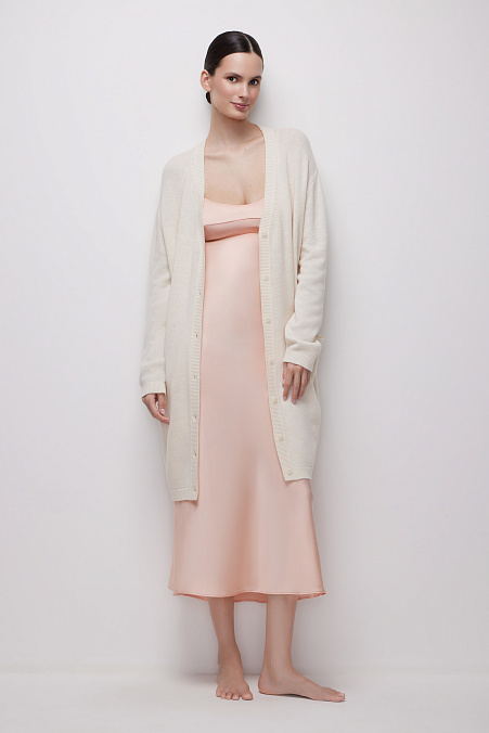 Кардиган удлиненный (молочный)
