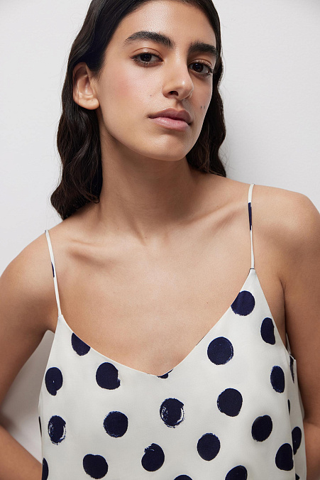 Топ на тонких бретелях (молочный)