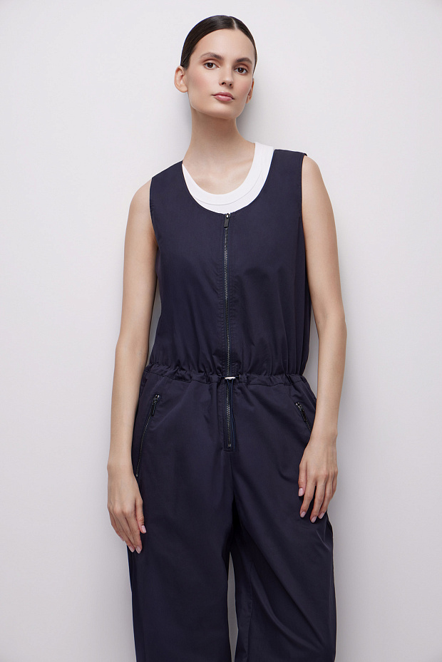 Комбинезон из плащевки (темно-синий)