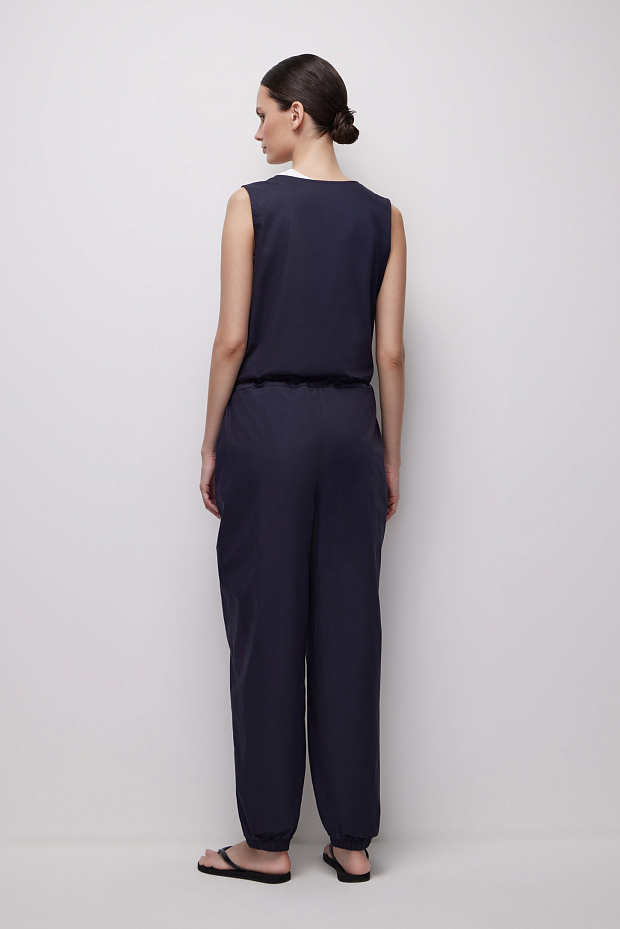 Комбинезон из плащевки (темно-синий)