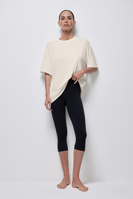 Спортивные легинсы-капри (черный)