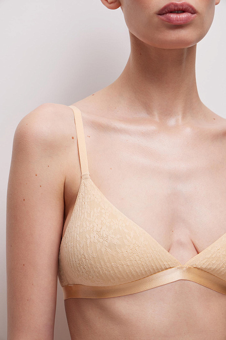 Бюстгальтер на тонких бретелях (дыня)
