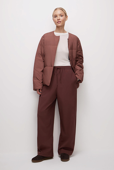 Брюки прямые (махагон)
