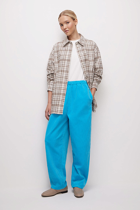 Брюки широкие (морская волна)