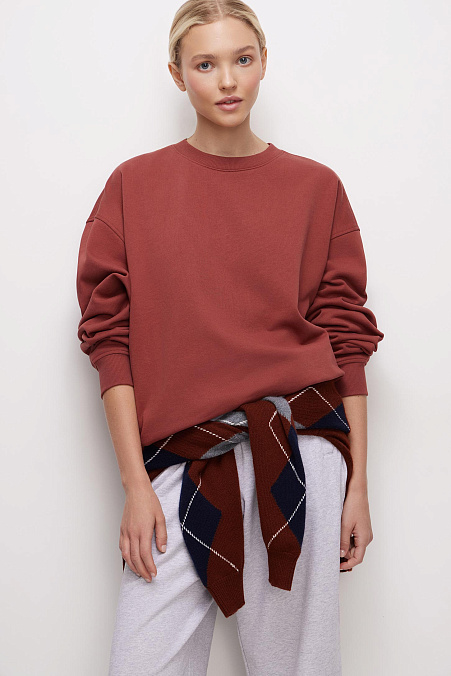 Толстовка оверсайз (терракотовый)