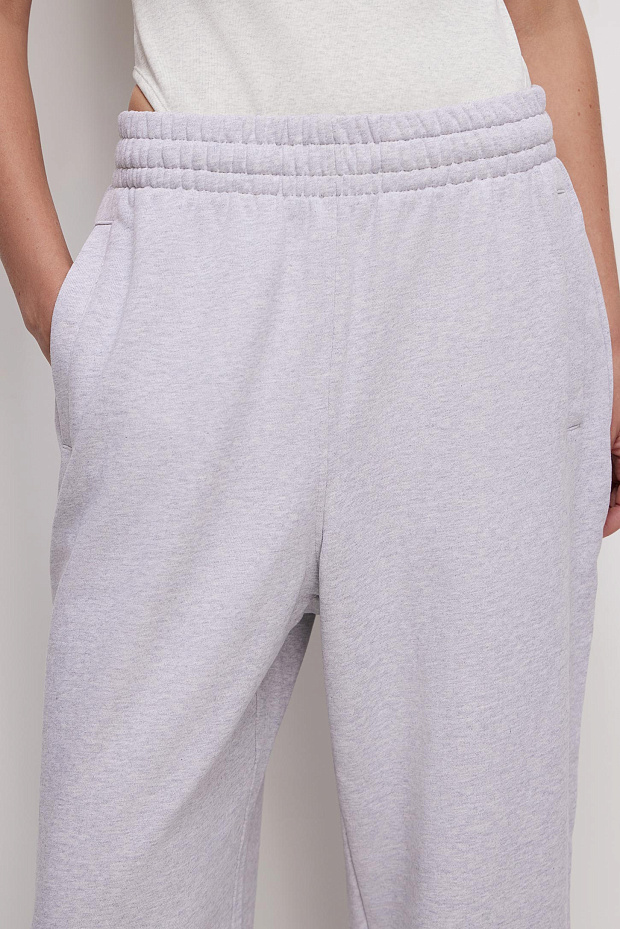 Брюки джоггеры (светло-серый меланж)
