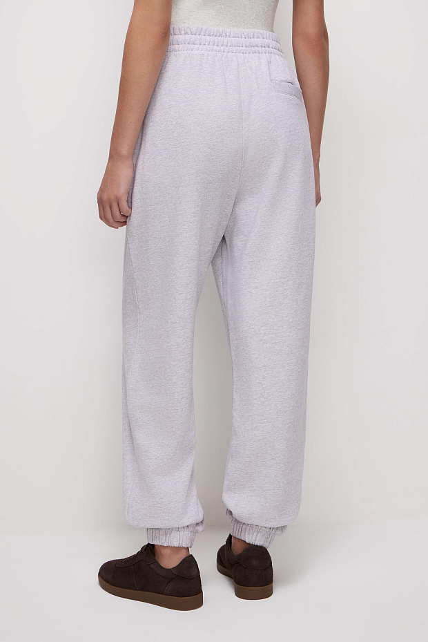 Брюки джоггеры (светло-серый меланж)