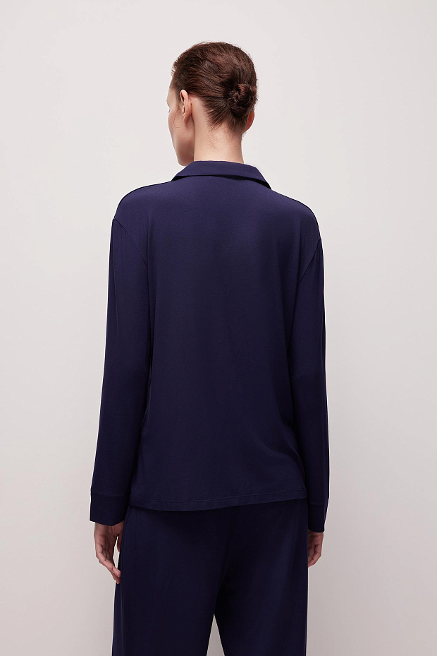 Пижамная рубашка женская (темно-синий)