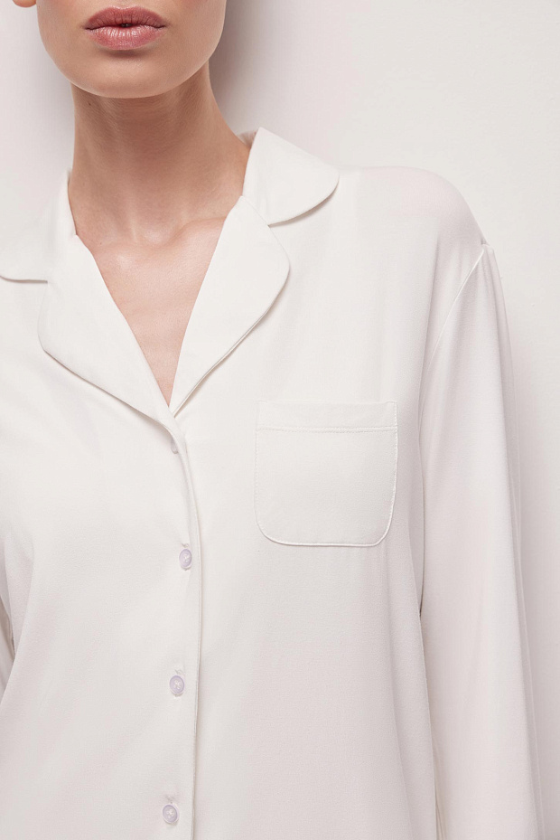 Пижамная рубашка женская (молочный)