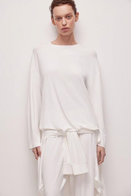 Лонгслив из бамбука (молочный)