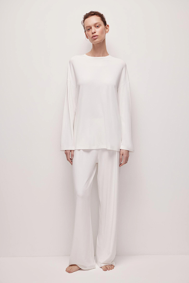 Лонгслив из бамбука (молочный)