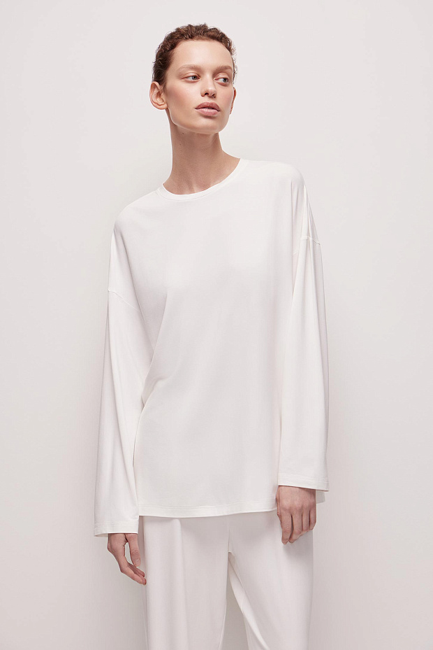 Лонгслив из бамбука (молочный)
