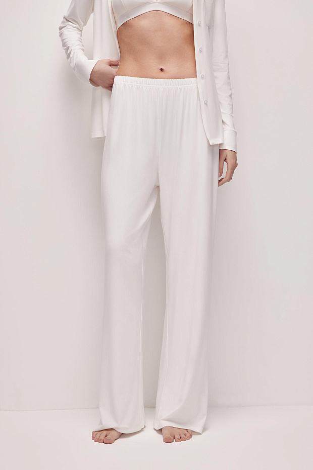 Пижамные брюки женские (молочный)