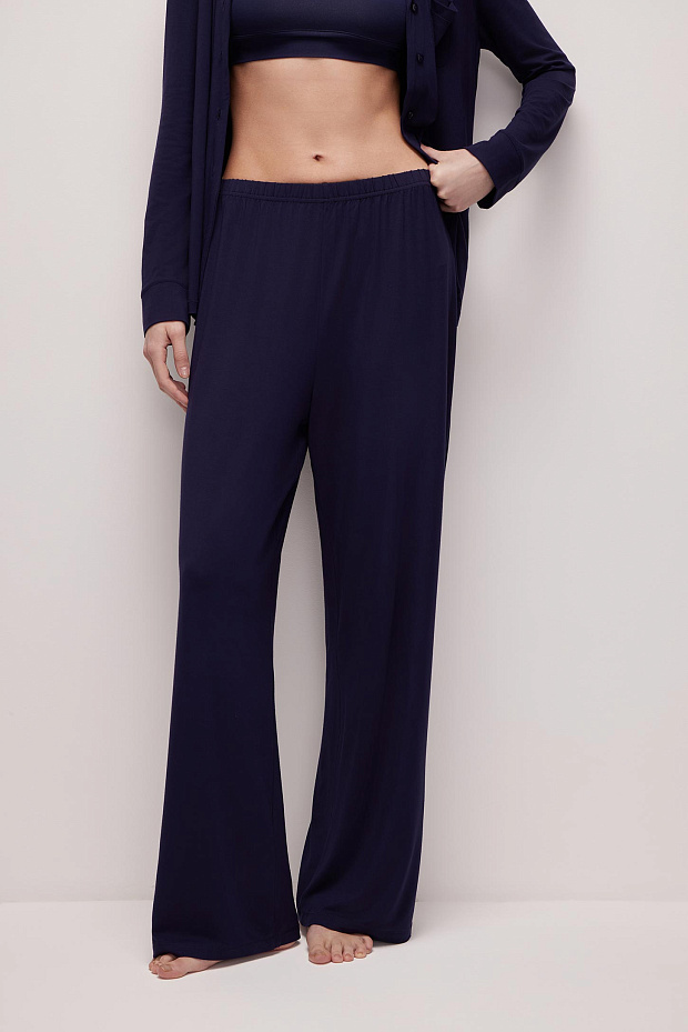 Пижамные брюки женские (темно-синий)