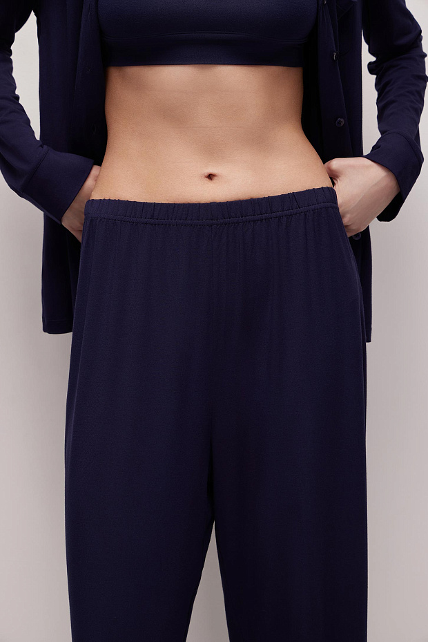 Пижамные брюки женские (темно-синий)