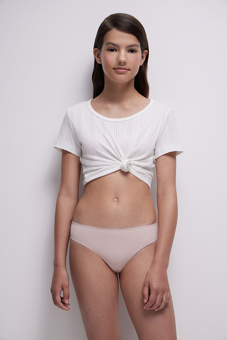 Трусы-слипы со средней посадкой (пудрово-розовый)