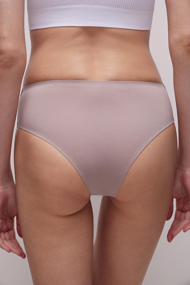 Набор Трусы-бразилиано с высокой посадкой (светло-бежевый)