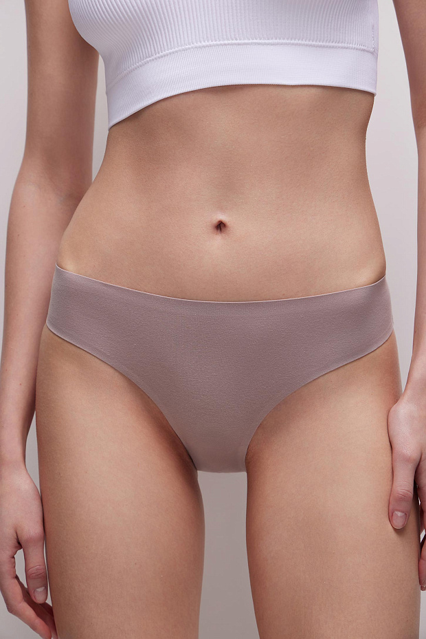 Набор Трусы-слипы со средней посадкой (светло-бежевый)