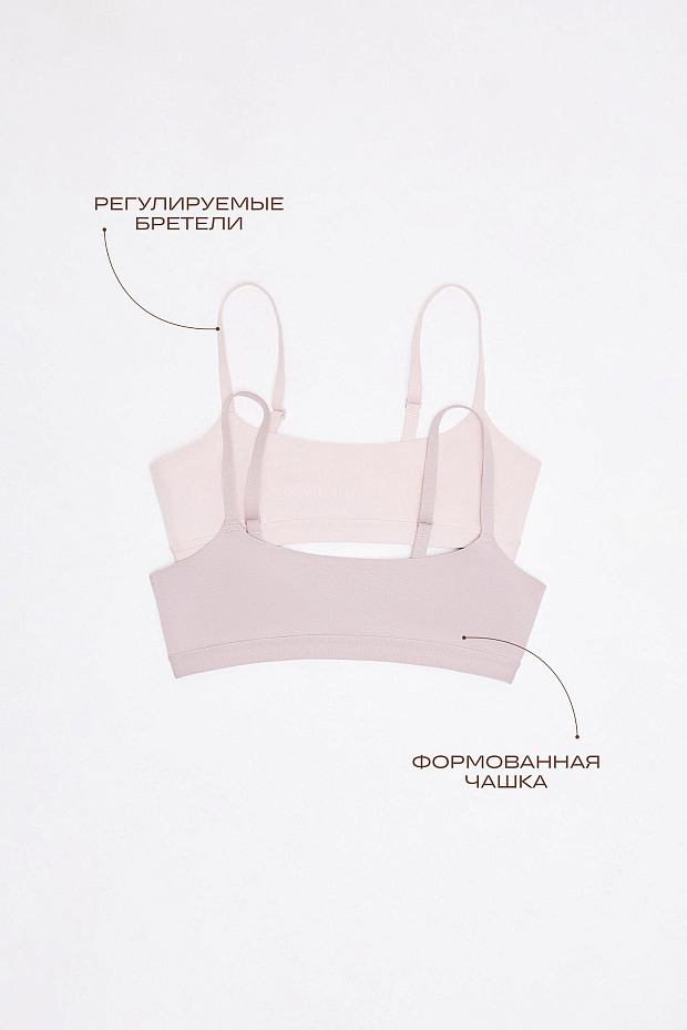 Топ на тонких бретелях (пудрово-розовый)