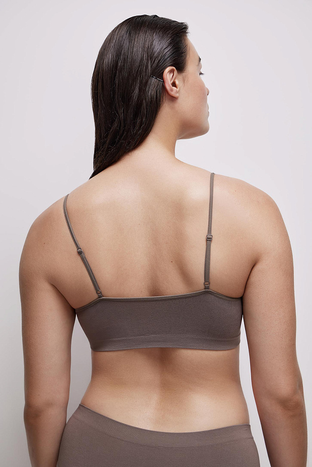 Топ на тонких бретелях Бамбук (какао)