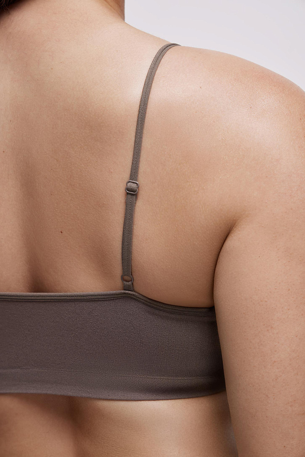 Топ на тонких бретелях Бамбук (какао)