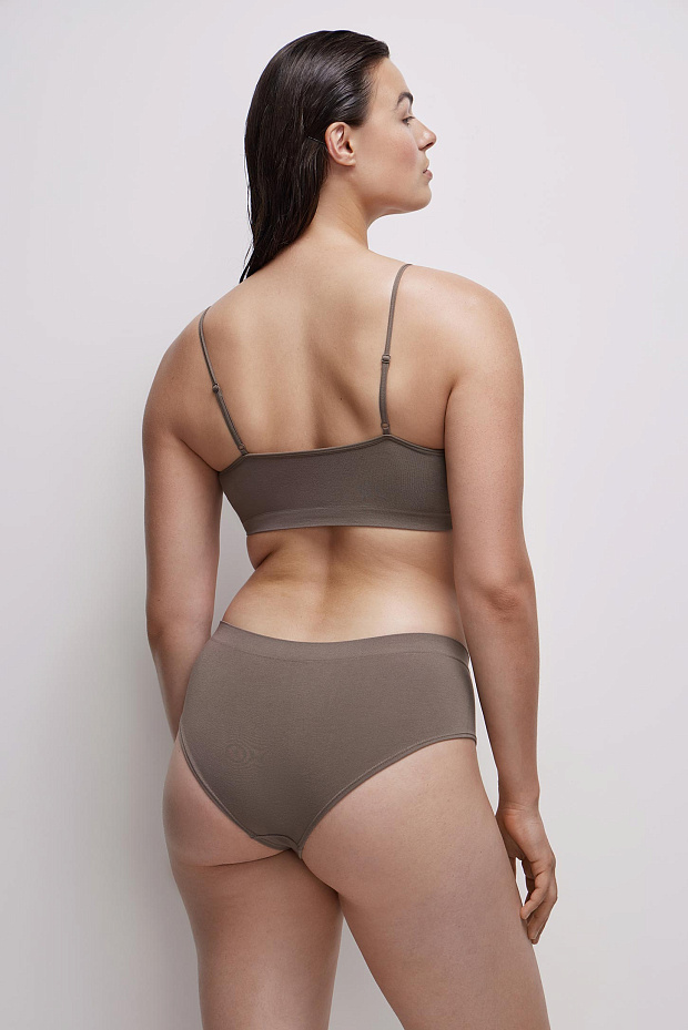 Трусы-хипстер с низкой посадкой Бамбук (какао)