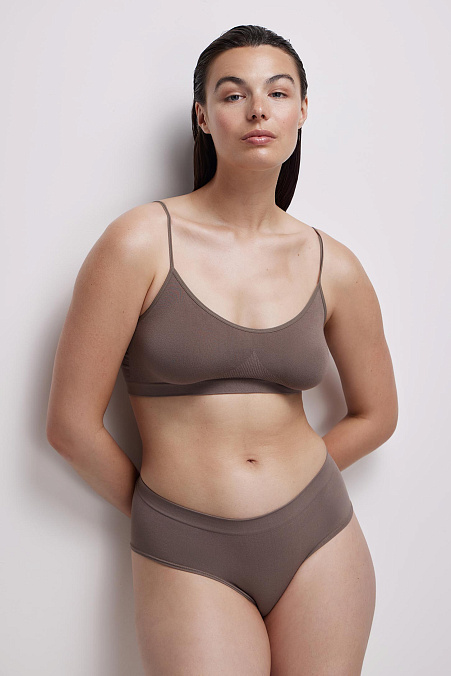 Трусы-хипстер с низкой посадкой Бамбук (какао)