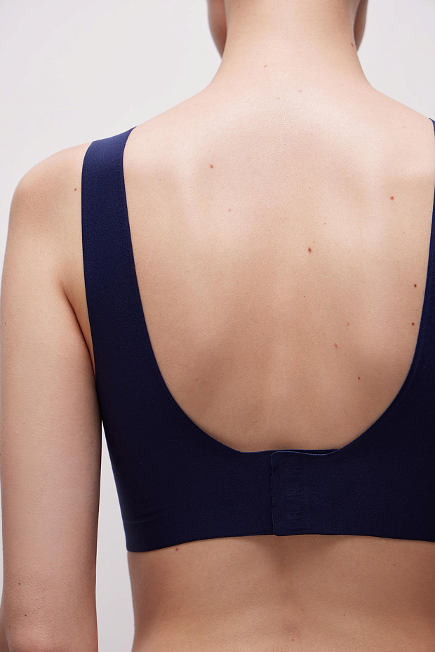 Топ-бюстье с лазерным кроем с чашками Invisible (синий)