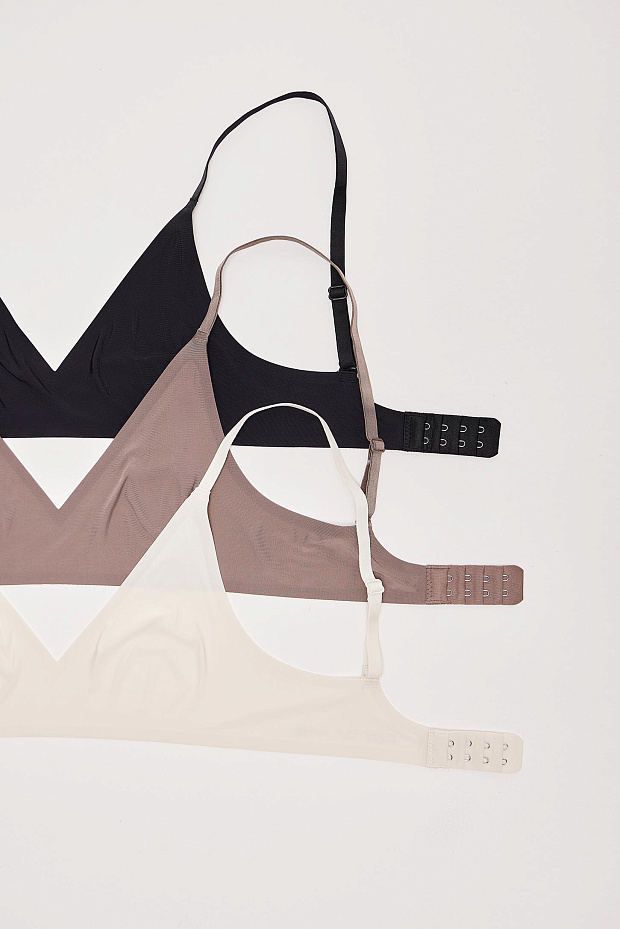 Бюстгальтер на тонких бретелях (черный)