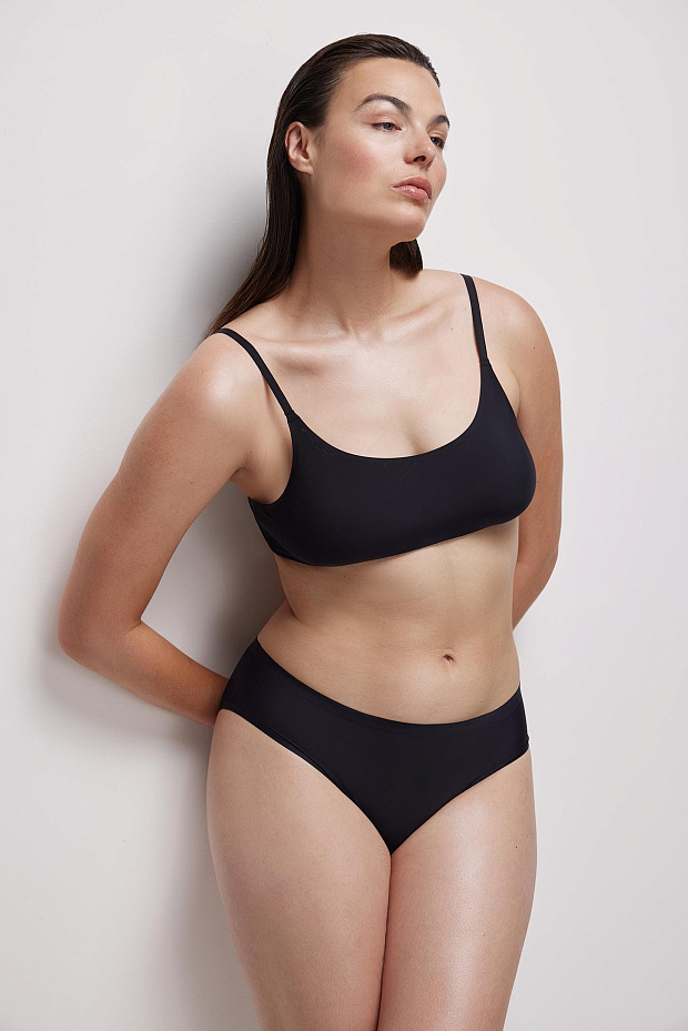 Трусы-слипы со средней посадкой (черный)