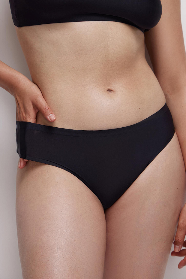 Трусы-слипы со средней посадкой (черный)