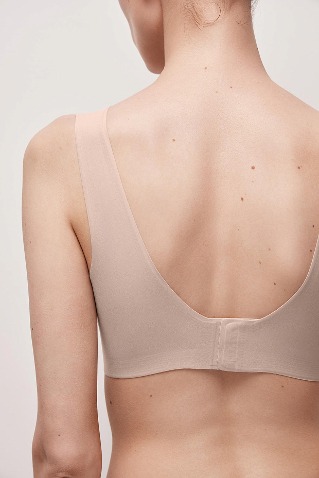 Топ-бюстье с лазерным кроем с чашками Invisible (пудрово-розовый)