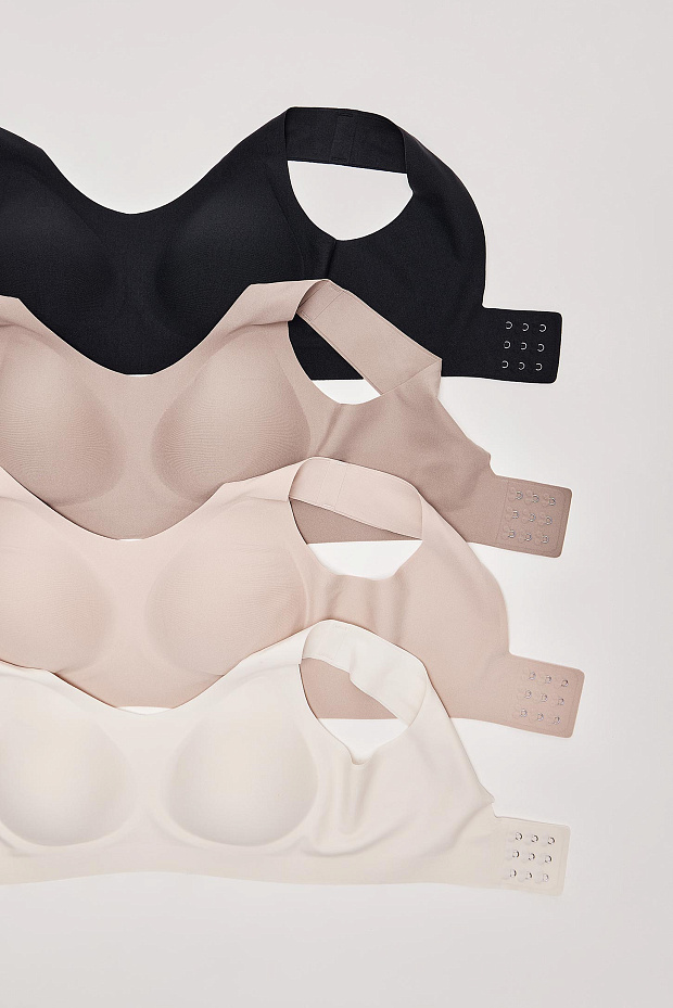 Топ-бюстье с лазерным кроем с чашками Invisible (пудрово-розовый)