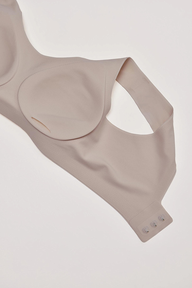 Топ-бюстье с лазерным кроем с чашками Invisible (капучино)