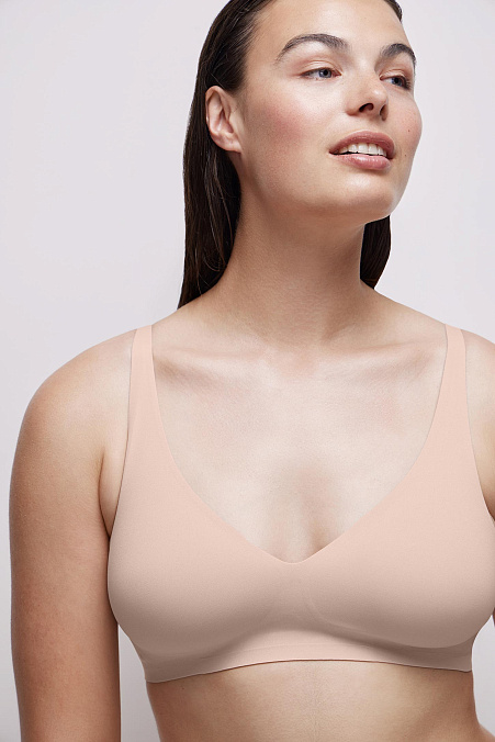 Бюстгальтер на регулируемых бретелях (пудрово-розовый)