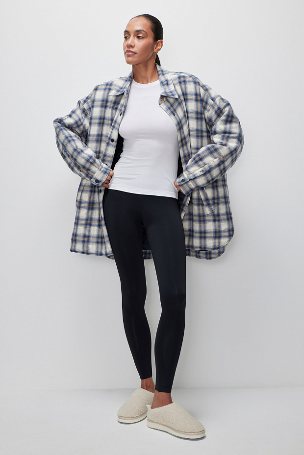 Укороченные угги меховые с меховой подкладкой (молочный)