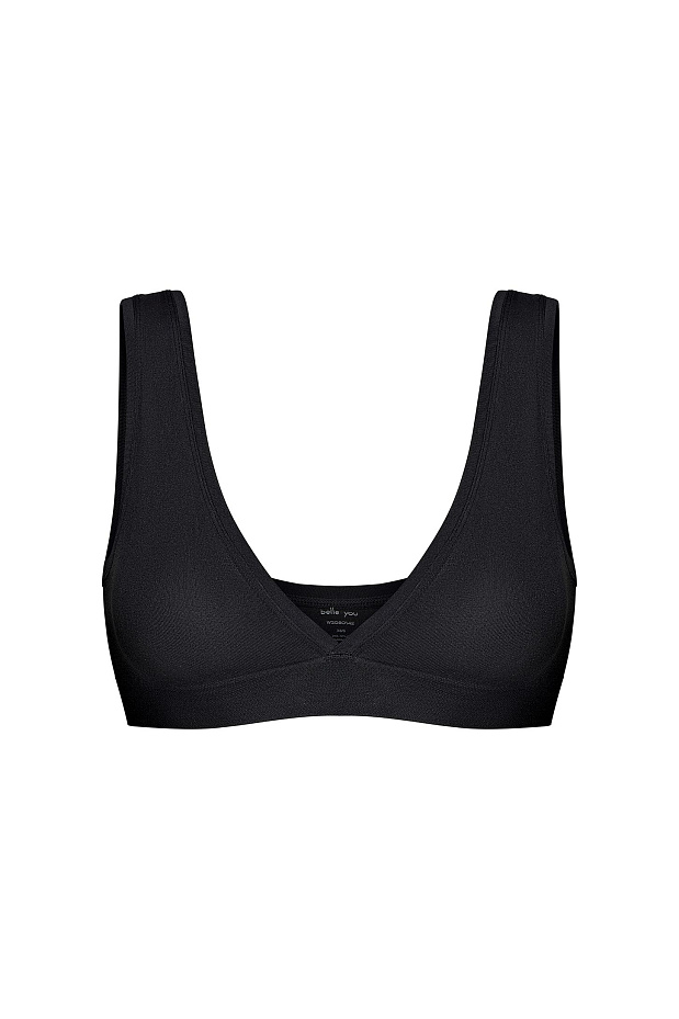 Топ на широких бретелях (черный)