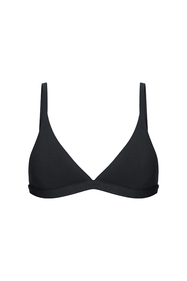 Бюстгальтер на тонких бретелях (черный)