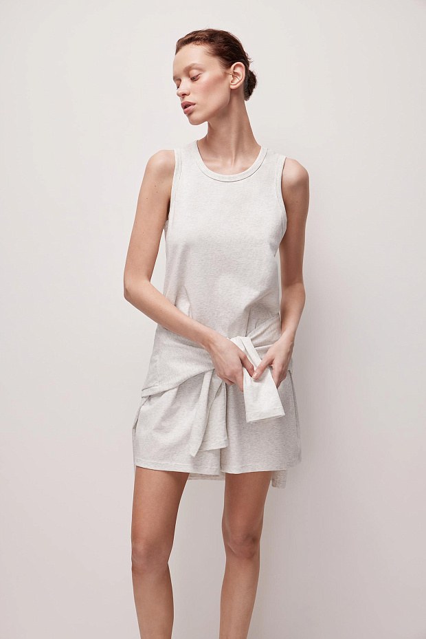 Домашние шорты (серый меланж)