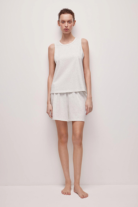 Домашние шорты (серый меланж)