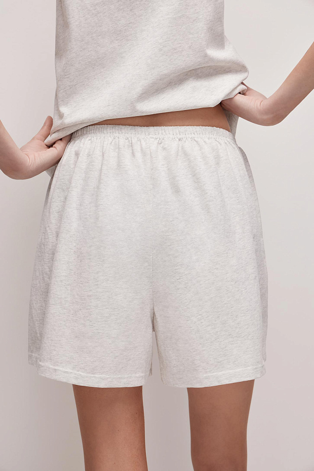 Домашние шорты (серый меланж)