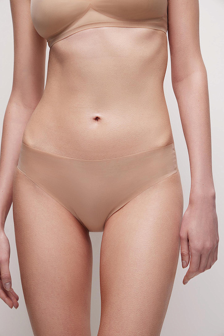 Трусы-слипы со средней посадкой (нюдовый)