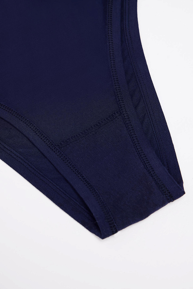 Трусы-слипы со средней посадкой из бамбука (синий)