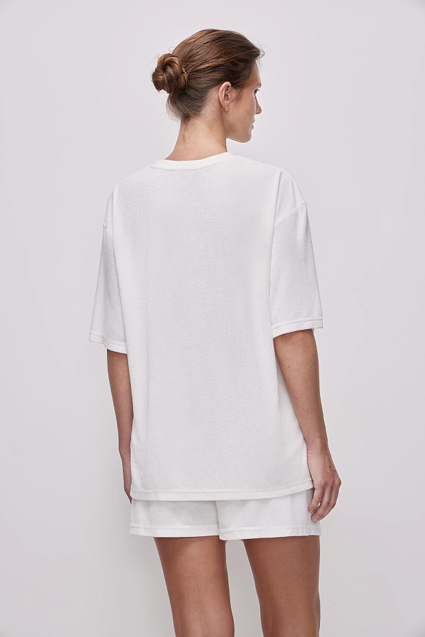 Пижамная футболка (молочный)