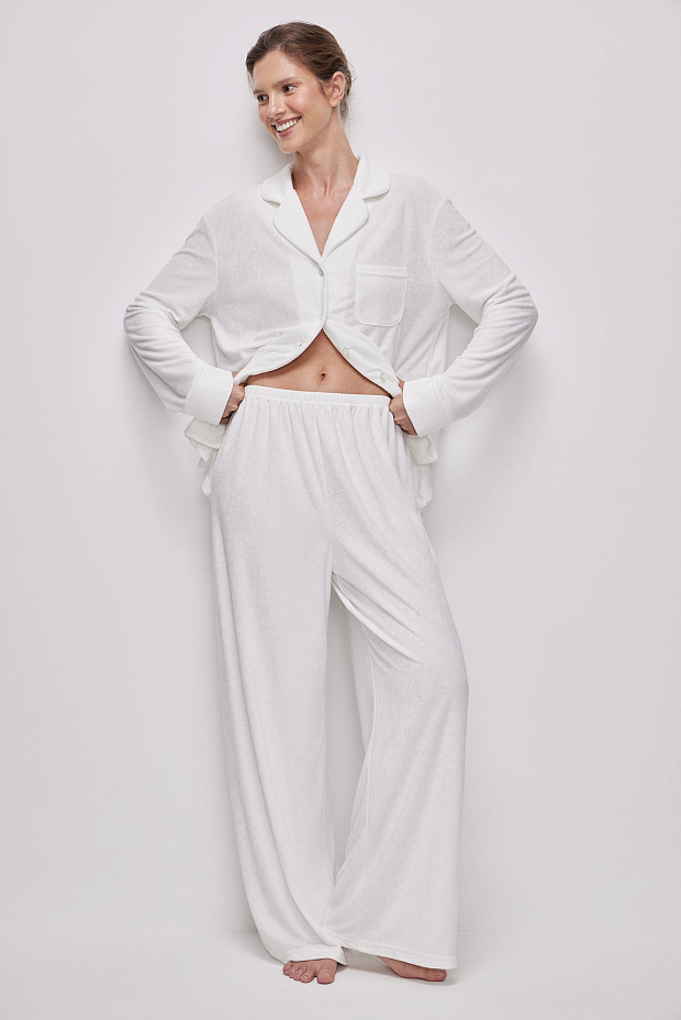 Пижамные брюки (молочный)