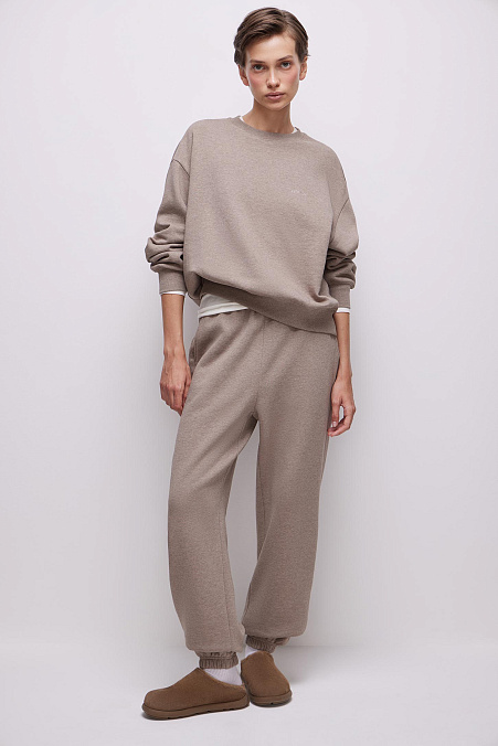 Брюки-джоггеры (кофейный меланж)