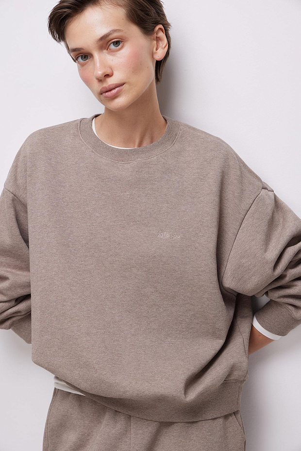 Толстовка оверсайз (кофейный меланж)