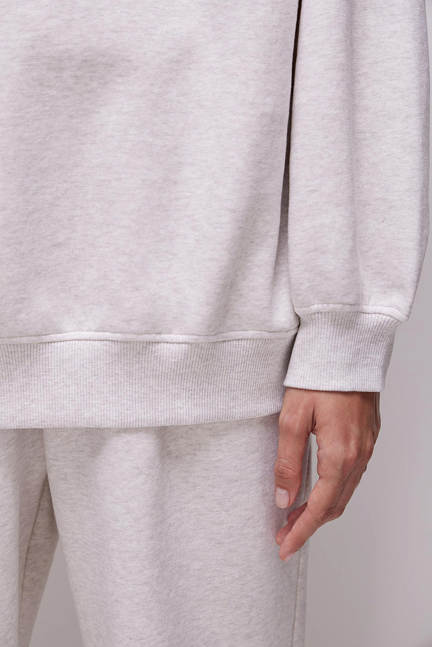 Толстовка на молнии (молочный меланж)