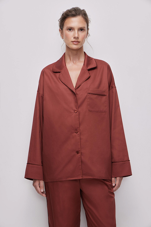 Пижамная рубашка (терракотовый)